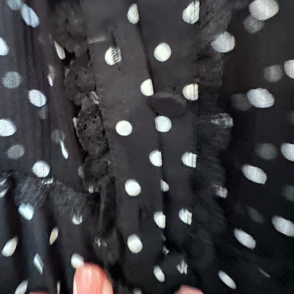 Black & White Polka Dot Loft Blouse - Picture 2 of 5